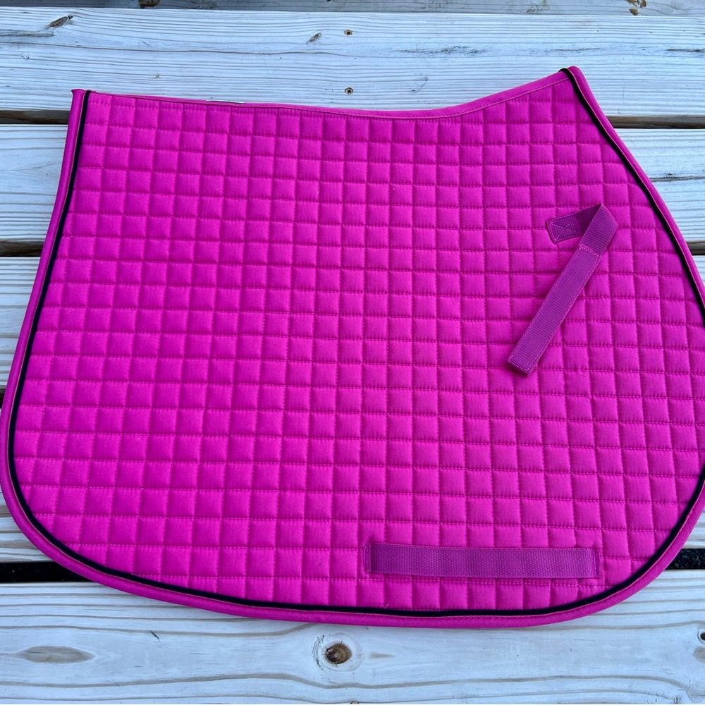 Pink PRI all purpose English jumping saddle pad
